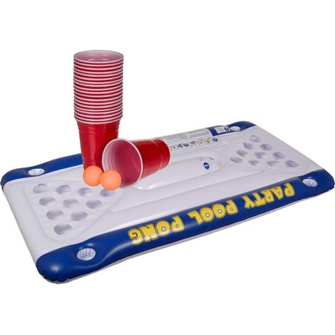 Aufblasbares Pool-Pong-Spiel mit Bechern und Bällen (1/4)