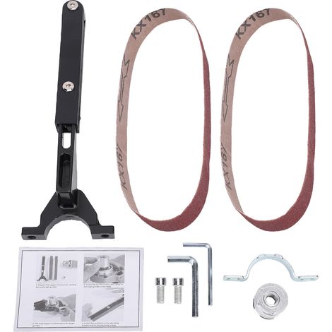 Adaptateur pour meuleuse d'angle vers ponceuse, kit de conversion pour ponceuse à bande angulaire, kit de conversion pour le travail du bois pour meuleuses de 100/125 mm, accessoire de ponçage et de p (1/5)