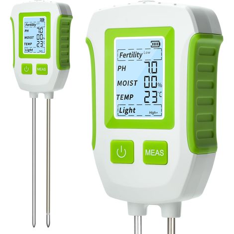 PH Meter 5 1 Testeur Sol Multifonctionnel fertilité PH humidité température lumière Compteur Sol Haute précision Jardins Plantes (1/5)
