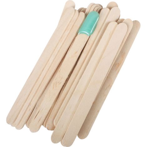 50 Spatules en Bois pour Épilation à la Cire, Applicateurs Professionnels pour Soins du Visage et Spa (1/5)