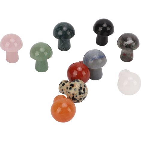 Pot de fleurs miniature en cristal, agate et jade, en forme de champignon, décoration de baignoire, ornement, cadeau (1/5)