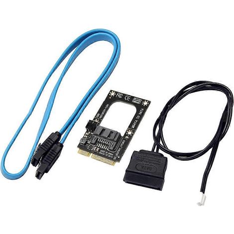 Carte de conversion MSATA vers SATA, adaptateur MSATA/SATA avec câble d'alimentation SATA (1/5)