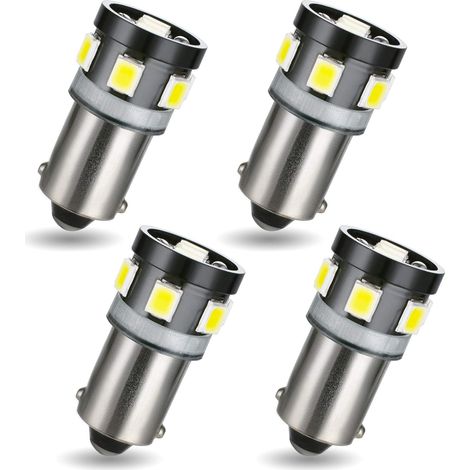 LED Bulb 12V Ba9 T4W 53 1895 Wedge Replacement for Car LED Interior Indicators Festoon Dome Map Side Marker Trunk Number Plate Light 6500K White 4PCS (1/5)
