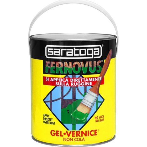 Fernovus Saratoga Vernice Gel Pittura Smalto Antiruggine effetto 2in1 da 2,5 lt - Colore: GRIGIO FORGIA METALLIZZATO