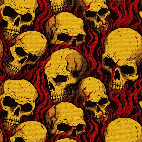 Tela Oxford decorativa para exteriores - Motivo de calavera I DX4803 (1/5)