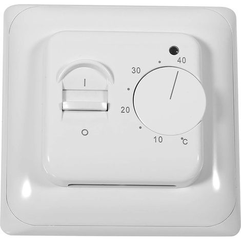 Elektromechanischer Thermostat, 220 V, manuelle Steuerung, 5–40 °C, für Fußbodenheizung und Heizkörper, für den Innenbereich (1/5)