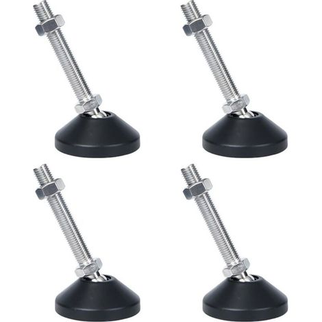 4Pcs M14 Pieds de nivellement, Pieds filetés réglables, Pieds pivotants antidérapants pour Meubles, Pieds de nivellement pour Machines Robustes pour établi(D60M14100) (1/5)