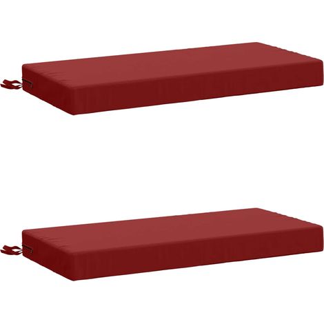 2-Piece Bench Cushions SOEST 2 pcs 100% Polyester Wine Red vidaXL (1/5)
