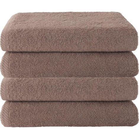 Lot de 4 Serviette de Bain Grande Taille 100% Coton Drap de Douche 70 x 140cm 400g Douces, Absorbantes et Résistantes Ensemble Idéal pour Une Salle de Bain Moderne (1/5)