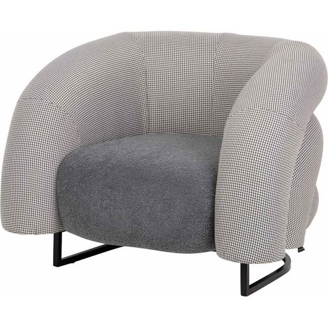 Hanko Sessel aus grauem Stoff 89 x 85 x 74 cm (1/5)