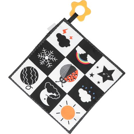 Couverture de sécurité carrée en peluche apaisante pour bébé, motif animal, avec grelot et anneau de dentition pour tout-petit Ladybird (1/5)