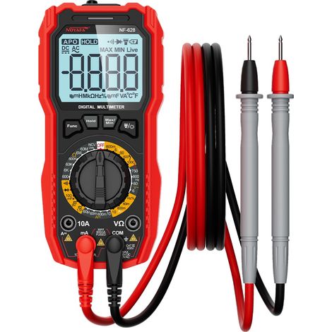 Multimètre numérique NOYAFA NF-628 True RMS 6000 avec fonction NCV et fonction anti-brûlure, adapté aux électriciens. (1/5)