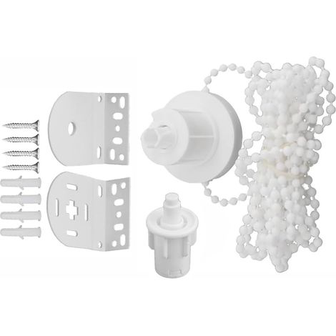 Filiyano – Kit de réparation complet pour stores enrouleurs blancs 32 mm avec mécanisme à chaînette - Accessoires de remplacement universels pour (1/5)