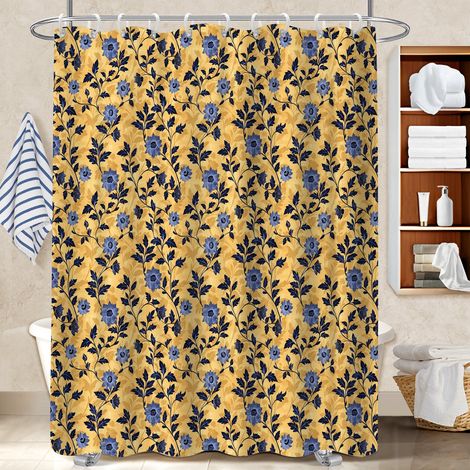Rideau polyester pour douche 180x180 robuste voile de douche pour votre chalet à la montagne (1/5)