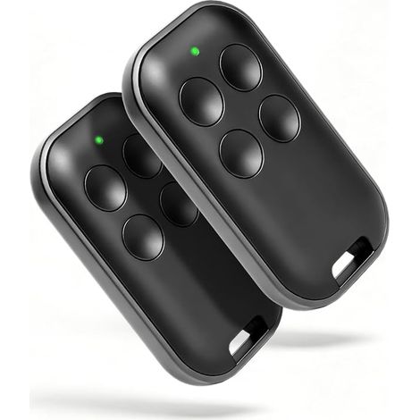 Télécommande Portail Lot de 2, Bip 4 Boutons 433,92 MHz Rolling Code, Portée 80m, Compatible avec (1/5)