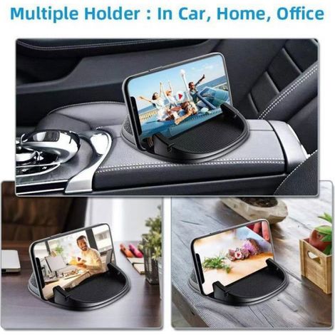 Support Téléphone Voiture - Base Adhésive Silicone - Pour Smartphones 4 À 7 Pouces - Fixation Tableau De Bord - 1 Pièce (1/5)