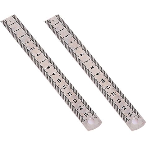 Ruler En Acier Inoxydable - 30 Cm Et 15 Cm - Pour Dessin Technique Et Mesure Précise - Lot De 2 (1/5)