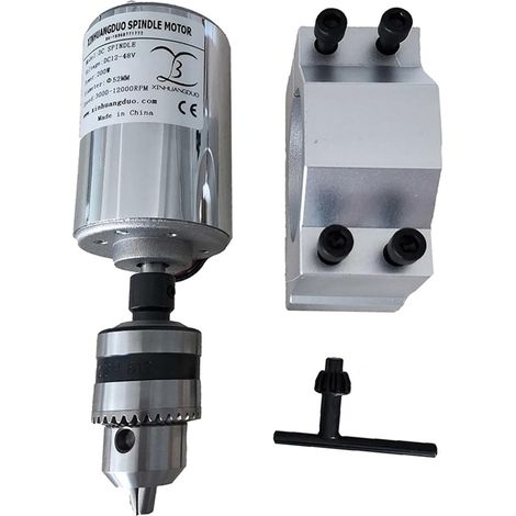 Kits de moteurs de broche CNC Kit de têtes de broche de forage CNC 0,2 kw refroidi par Air, moteur de broche 200W + régulateur de vitesse d'alimentation for la gravure(Package3) (1/5)