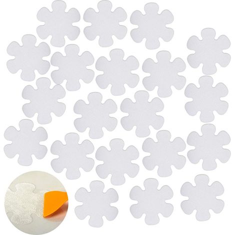 BEBUSINGOTO Pegatinas antideslizantes para bañera, 20 unidades, para ducha, baño y escaleras, con raspador premium. (1/5)