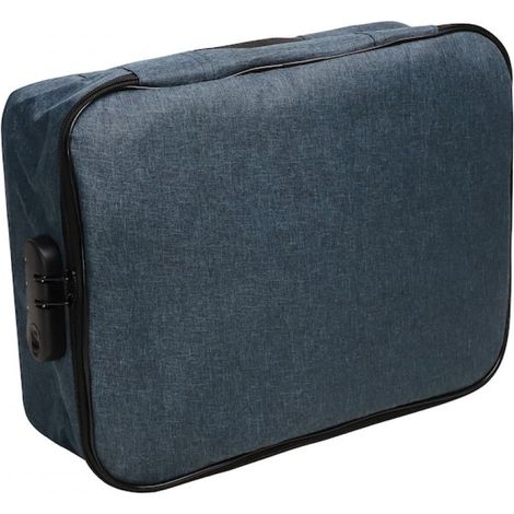 1 bolsa para documentos con cierre, 3 capas, resistente al fuego y al agua, 37x27x2,5 cm, para archivos y papeles. (1/5)