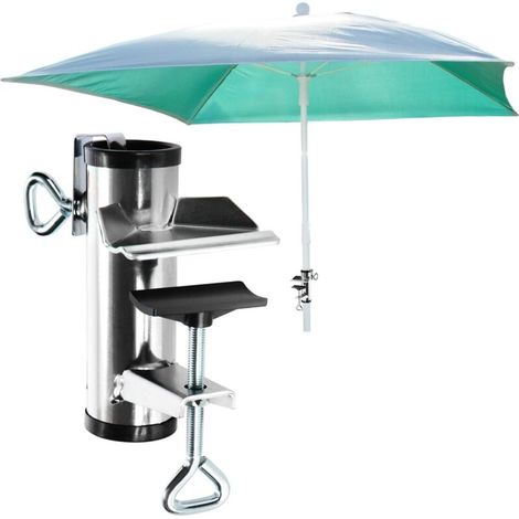 Supporto per ombrellone in metallo – base per ombrellone per balcone, terrazza o tavolo – supporto per ombrellone XL per balcone (1 pezzo – Ø 25–38 mm) (1/4)