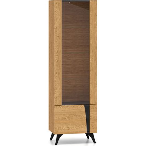 Vitrine 2 portes gauche Soah Bois et Noir (1/5)
