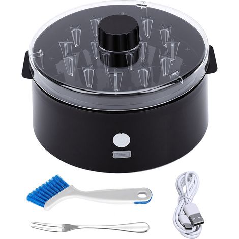 Tritatutto elettrico portatile per pollo, un solo pulsante, coperchio trasparente, ricaricabile tramite USB, smontabile, facile da pulire, ideale per preparare cibo per animali domestici e insalate, c (1/5)