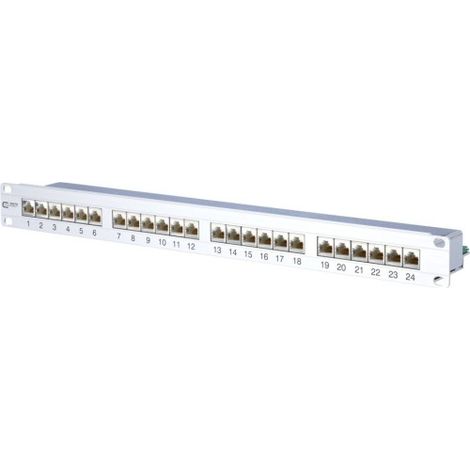 METZ CONNECT 24 PORT PANNEAU E-DAT C6 A TN EDATC6 A DE MP24 1HE PANNEAU DE BRASSAGE EN ALUMINIUM CUIVRE 4250184138648