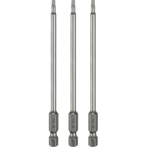 3Pcs Embout Tournevis Torx T10 Tige Hexagonale 1/4" Pour Outils (1/5)