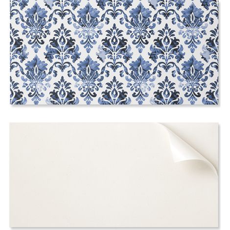 Panel autoadhesivo estampado - Perfecto para la cocina 100x50 cm Estampado floral en estilo barroco