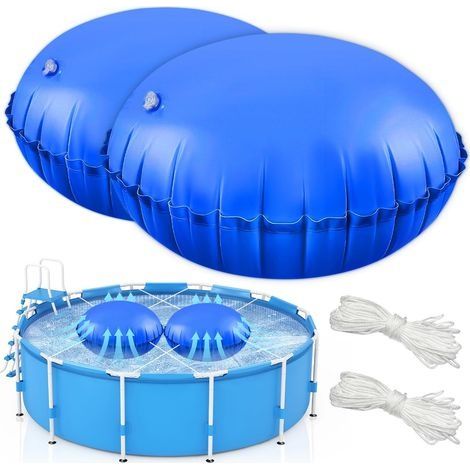 2PCS Coussin Gonflable de Piscine d'hiver,avec Corde de 15 m,Coussin de Piscine,Coussin De Piscine d'hiver,Oreiller de Piscine d'hiver,pour la Plupart des Piscines,Spas,Fontaines (1/5)