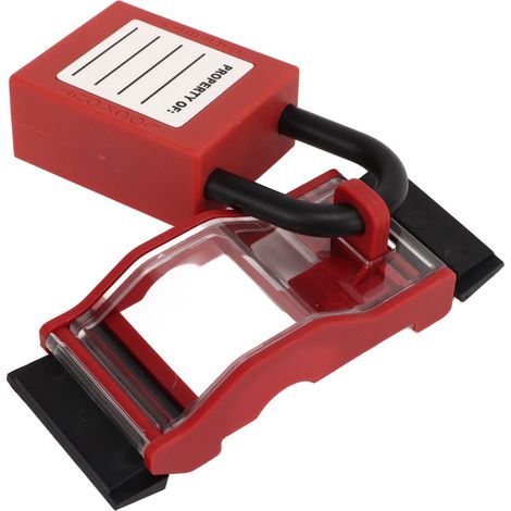 Ensemble de verrouillage et de protection contre les disjoncteurs 2P : couvercle de disjoncteur transparent à isolation technique avec cadenas et clés (1/5)