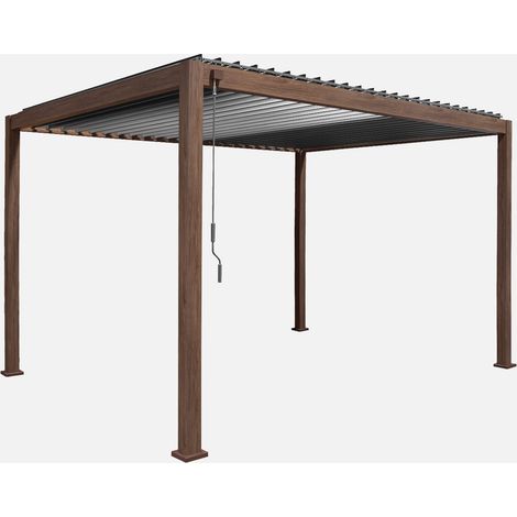 Pergola bioclimatica 3x4m in alluminio, lamelle orientabili