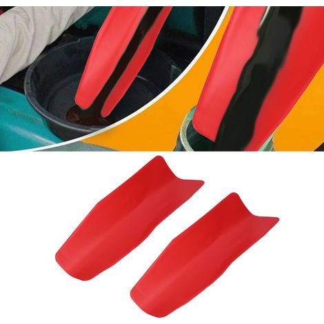 Beyamis Kit de 2 outils de vidange d'huile, guide de vidange d'eau flexible, entonnoir et plaque 37 x 17 cm pour machine (rouge) (1/5)
