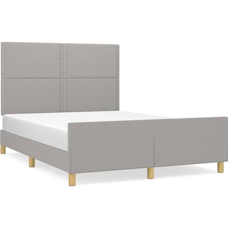 Maison Exclusive - Giroletto senza Materasso Grigio Chiaro 140x190 cm Tessuto (1/5)