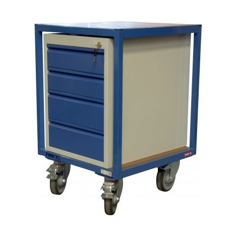 Carro de taller 1 bandeja de madera 600 x 600 mm 400 kg - FIMM - 880010596