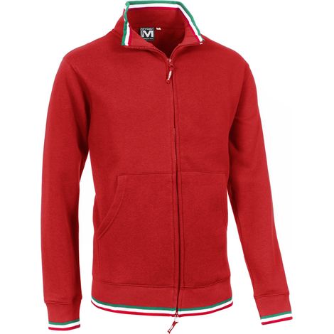 FELPA FULL ZIP JAGGY SPORT ROSSO