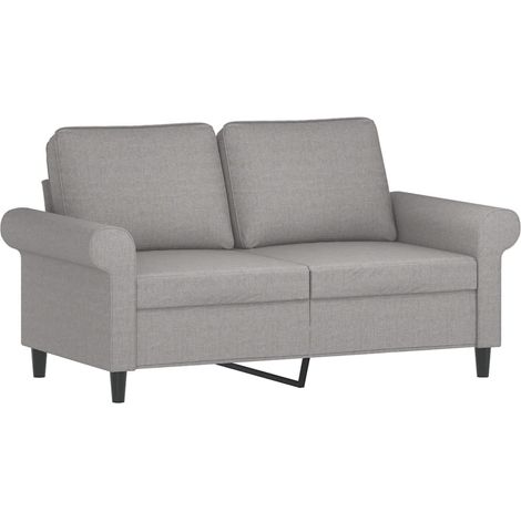 Divano a 2 Posti Grigio Chiaro 120 cm in Tessuto (1/5)