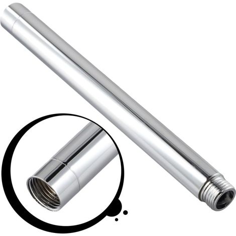 Duscharm, G1/2 Runder Edelstahl-Duscharmverlängerung, Duschkopfverlängerung, Unterer Duschkopf (10 Zoll) (1/5)