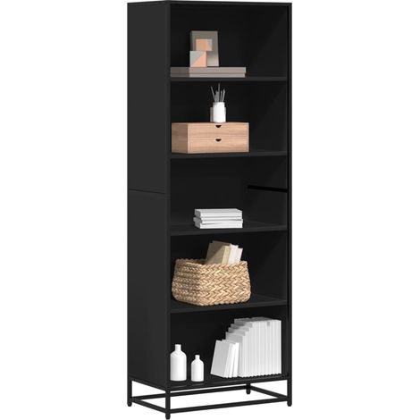 Bücherregal Schwarz 60x35x170,5 cm Holzwerkstoff