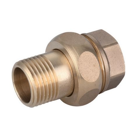 RACCORDO DIRITTO MF 3 PEZZI OTTONE GIALLO IBP- 1 1/2- IBP- pezzi 1