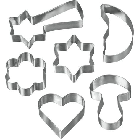 Set 6 formine taglia pasta per biscotti inox - metaltex (1/2)