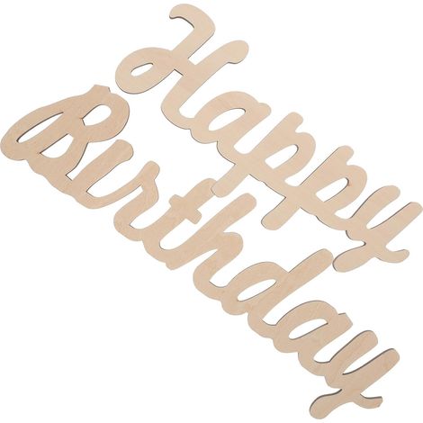 1 Set Tableau à Lettres en Bois Khaki Accessoires, Décoration de Fête D'anniversaire, Gravure Précise et Respectueuse Peau, pour Porte D'entrée ou Chambre (1/5)