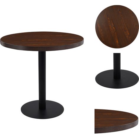 Bistrotisch Dunkelbraun 80 cm MDF - Esstisch - Bistrotisch - Wohnzimmertisch - Holztisch - MDF Tisch (1/5)
