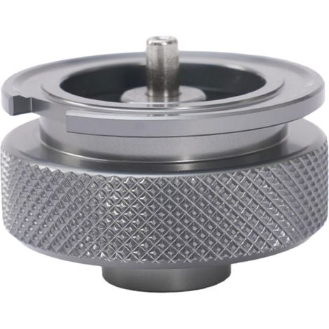 Adaptateur de recharge de gaz, adaptateur gaz camping en plein air, connecteur brûleur poêle en alliage d'aluminium pour cartouche butane pour visser la cartouche (1/4)