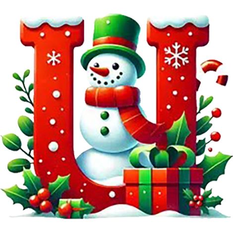 Ornement Lettre - Décoration Arbre De Noël Acrylique - 26 Lettres Majuscules - Ornement Accroche Pour Intérieur Extérieur - Lot Complet ×1 (1/2)