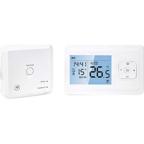 Wi - Fi Smart thermostat avec récepteur RF thermostat Programmable sans fil, application murale, compatible avec Alexa Google assistant, chaudière à gaz température de chauffage,de (1/4)