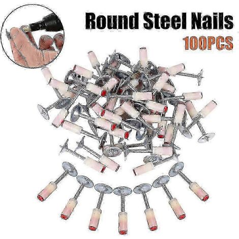 100PCS Steel Nails Round for Gun Pneumatic Nailing Wall Fastening Tool Nailer Special Powerful Penetration (1/5)