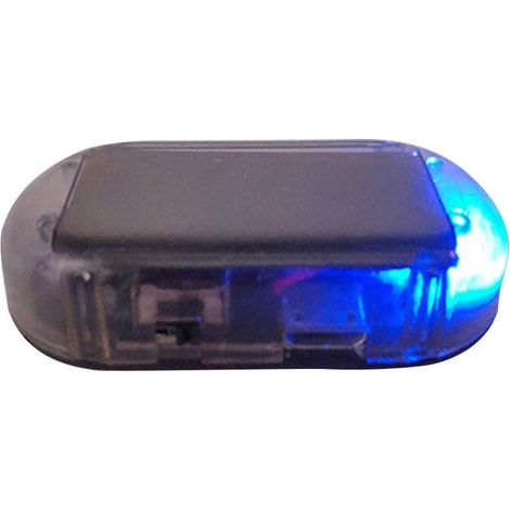 Allarme auto LED Luce solare Sistema fittizio di avvertimento di sicurezza Antifurto Flash Lampada lampeggiante Blu