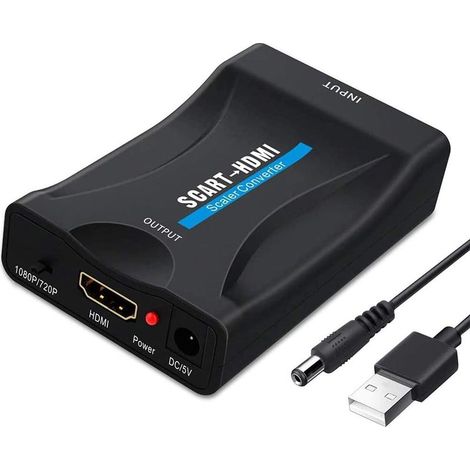 Adaptateur convertisseur péritel vers HDMI, convertisseur audio vidéo prise en charge HDMI 720p/1080p pour lecteur DVD vers TV (1/5)
